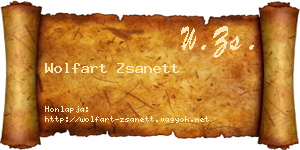 Wolfart Zsanett névjegykártya